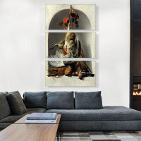 ARTCANVAS Still Life With Birds And Hunting Gear In A Niche 1633 by - 3 Piece Print