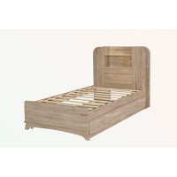 Ivy Bronx Bed with Trundle and Light Strip Storage Headboard