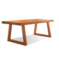 Wildon Home® 86.61" Cherry Rectangular Solid Wood Dining Table