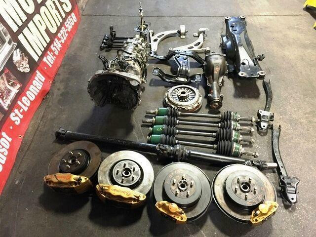 JDM SUBARU STI TY856WB1CA TRANSMISSION BREMBO KIT ALL FOUR CALIPERS DIFFERENTIAL R180 3.9FD SUBFRAME PRODRIVE TYPE RA in Transmission & Drivetrain in City of Montréal - Image 2