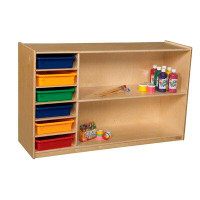 Wood Designs Shelf Storage with Trays