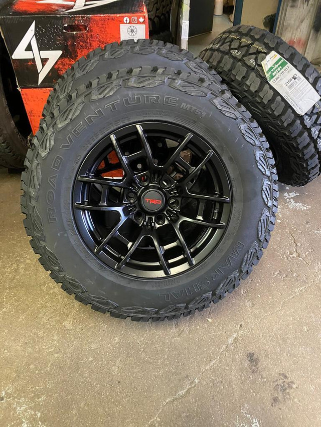 FOUR NEW 17 INCH TOYOTA TRD WHEELS 6X139.7 WITH 265 70 R17 KUMHO MT51 in Tires & Rims in Toronto (GTA)