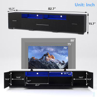 Wrought Studio TV Console With Storage Cabinets, Remote, APP Control Long LED TV Stand, Full RGB Color Selection