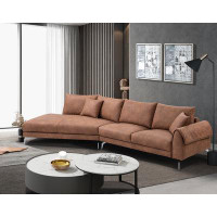 Brayden Studio 2Pc Sectional With Left Side Chaise, Brown