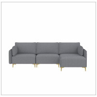 Mercer41 L Shape Sectional Sofa With USB Fabric