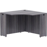 Lorell Essentials Series Weathered Charcoal Laminate Desking