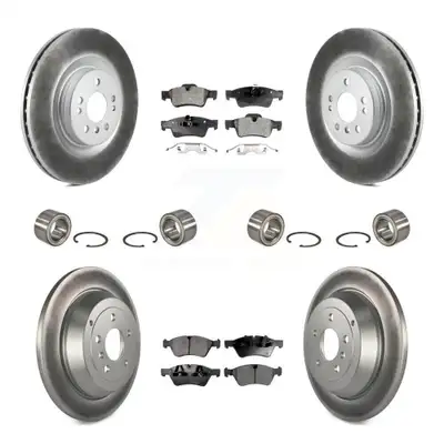 Front Rear Bearings Coated Disc Brake Rotors And Pads Kit (10Pc) For Mercedes-Benz ML320 KBB-107940