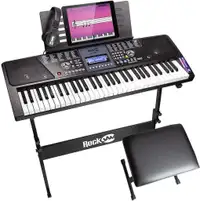FAST, FREE Delivery! RockJam 561 Electronic 61 Key Digital Piano Keyboard SuperKit | HUGE Discount Today