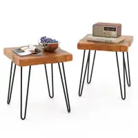 Millwood Pines Square Reclaimed Recycled Teak Wood End Table