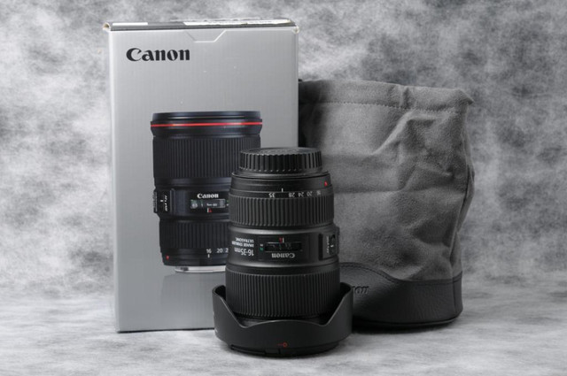 Canon EF 16-35mm F/4L IS USM + Lens Hood + Lens Bag-Used (ID: 1701)   BJ Photo- Since 1984 in Cameras & Camcorders