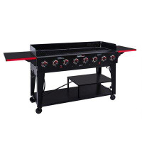 Royal Gourmet Royal Gourmet 8 - Burner Liquid Propane Gas Grill and Side Tables