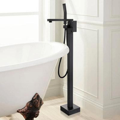 FORCLOVER Robinet de baignoire autoportant monocommande à fixation au sol avec douche à main in Bathwares in Québec