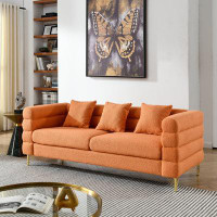Mercer41 81 Inch Oversized 3 Seater Sectional Sofa with 3 Pillows