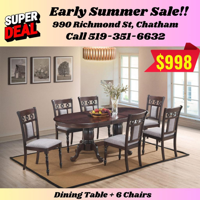 Great Deals on Wooden Dining Sets! Buy Now!! in Dining Tables & Sets in Windsor Region