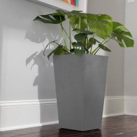 Bloem Finley Modern Recycled Plastic Tall Square Planter