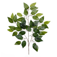 Primrue Green Ficus Leaf Spray Faux Plants And Trees