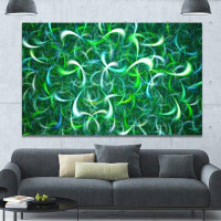 Made in Canada - Design Art 'Dark Green Watercolor Fractal' Graphic Art on Wrapped Canvas