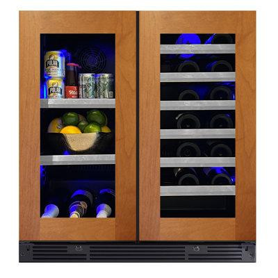 XO Appliance 29.87" Double Door Panel Beverage Refrigerator in Refrigerators