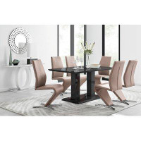 East Urban Home Eubanks Dining Set with 6 Chairs