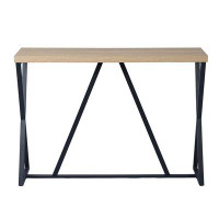Ceballos 47.2'' Sofa Table; Wood Rectangle Console Table With Metal Frame