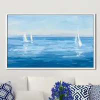 Highland Dunes 'Open Sail with Turquoise' Acrylic Painting Print on Canvas