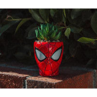 Silver Buffalo Marvel Comics Spider-man 3-inch Ceramic Mini Planter With Artificial Succulent