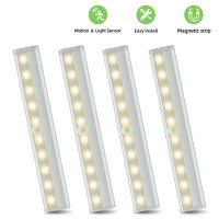 Liwarace 4Pcs LED Motion Sensor Lights Wireless Night Light Battery Cabinet Stair Lamp