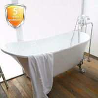 63x26 Inch Claw foot Freestanding Bathtub - - Acrylic White or Black ( outside )  Clawfoot