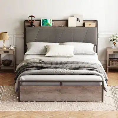 Trent Austin Design Antonetta Bed with Drawers and Power Outlets