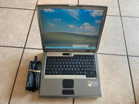 Used Dell Latitude D505 Laptop with Windows XP, Serial Port (DB9), Parallel Port (DB25, Printer port, LPT), DVD and Wire