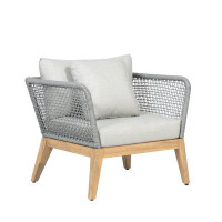 Ebern Designs Ludmila 33'' Wide Outdoor Arm Chair with Cushions