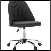 Ebern Designs Karlina Sweetcrispy Armless Desk Chair with Wheels Adjustable Swivel Task Computer Vanity Chair