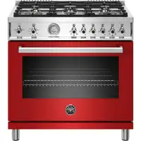 Bertazzoni 36-inch Freestanding Gas Range with Convection PROF366GASROT - 8056772407839