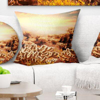 Made in Canada - East Urban Home Floral Cactus Plants in Saguaro National Park Pillow