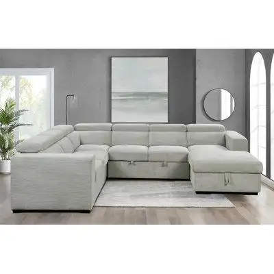 Latitude Run® 123" Oversized Modern U-Shaped 7-Seat Sectional Sofa Couch With Adjustable Headrest