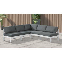 Ebern Designs Dorothey 90" Wide Outdoor Symmetrical Patio Sectional with Cushions