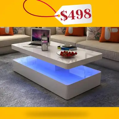 White LED Coffee Table Sale !!
