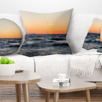 East Urban Home Seashore Dramatic Sunset over Beach Pillow