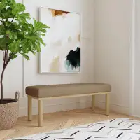 Hokku Designs Shikera Polyester Upholstered Bench