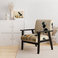 Design Art Colorful Mid Century Minimalist Oasis IV - Upholstered Modern Arm Chair