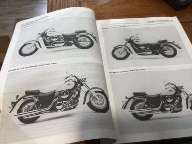 1998 Kawasaki Vulcan 1500 VN1500 Classic Service Manual Supplement in Motorcycle Parts & Accessories in Québec - Image 2