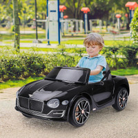 12V RIDE ON CAR LICENSED BENTLEY BATTERY POWERED ELECTRIC VEHICLES W/ PARENT REMOTE CONTROL, 2 SPEED