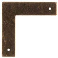 Dritz Dritz Home Smooth Campaign Hardware Corners, Small, 3 Pack, Antique Brass