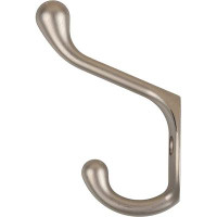 UNIQANTIQ HARDWARE SUPPLY Heavy Duty Satin Nickel Finished Hat and Coat Hook with Ball Ends