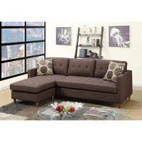 Red Barrel Studio Sectional Sofa,Reversible Chaise Couch Pillows Tufted Back Modular Sectionals