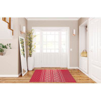 Union Rustic SNOWFLAKE RED Indoor Floor Mat By Union Rustic