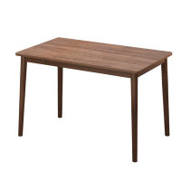 George Oliver Dining Table Retro Rectangle Table Sol Rubber Wood Rustic Furniture For Kitchen Dining Room Walnut Color