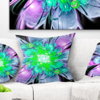 Made in Canada - East Urban Home Floral Fractal Flower Petals Close up Pillow
