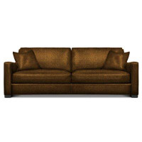 Eleanor Rigby Veracruz 97" Genuine Leather Square Arm Sofa