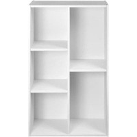 Rubbermaid 5 Cube Organizer Bookcase, Espresso, 19.49 X 9.25 X 31.5 Inch